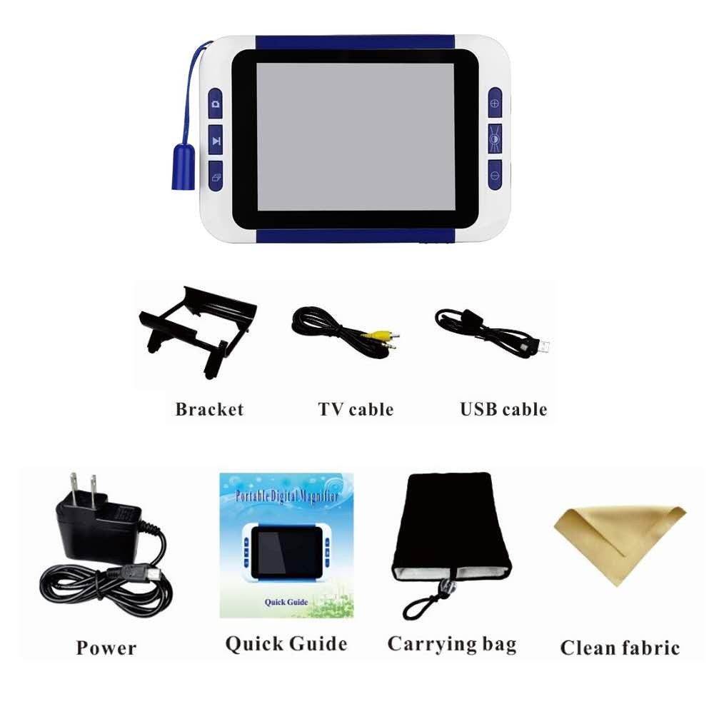 3.5 inch Portable Low Vision Digital video magnifier for reading aid 2x-32x magnifying glass  