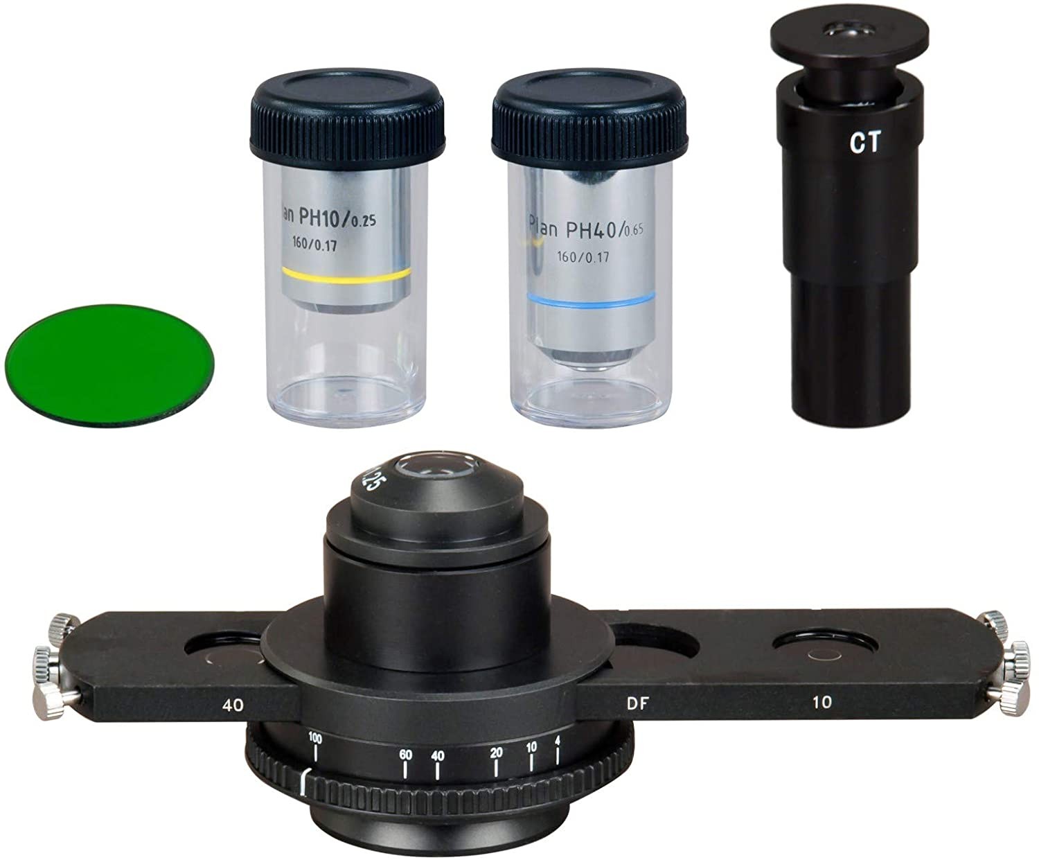 Brightfield and Darkfield Phase Contrast Kit for Compound Microscope 