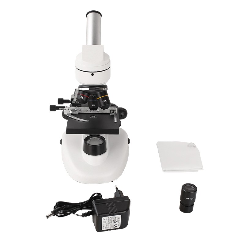 Elementary School Microscope 400x , Mechanical Stage ,Coaxial Focusing Adjustment 