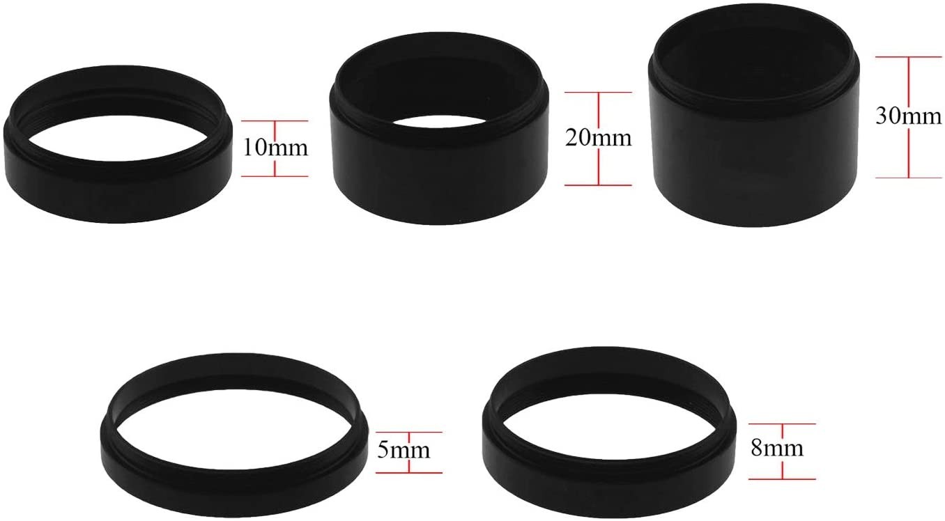 M48X0.75 Extension Tube Kit for Cameras and Telescope Eyepieces 